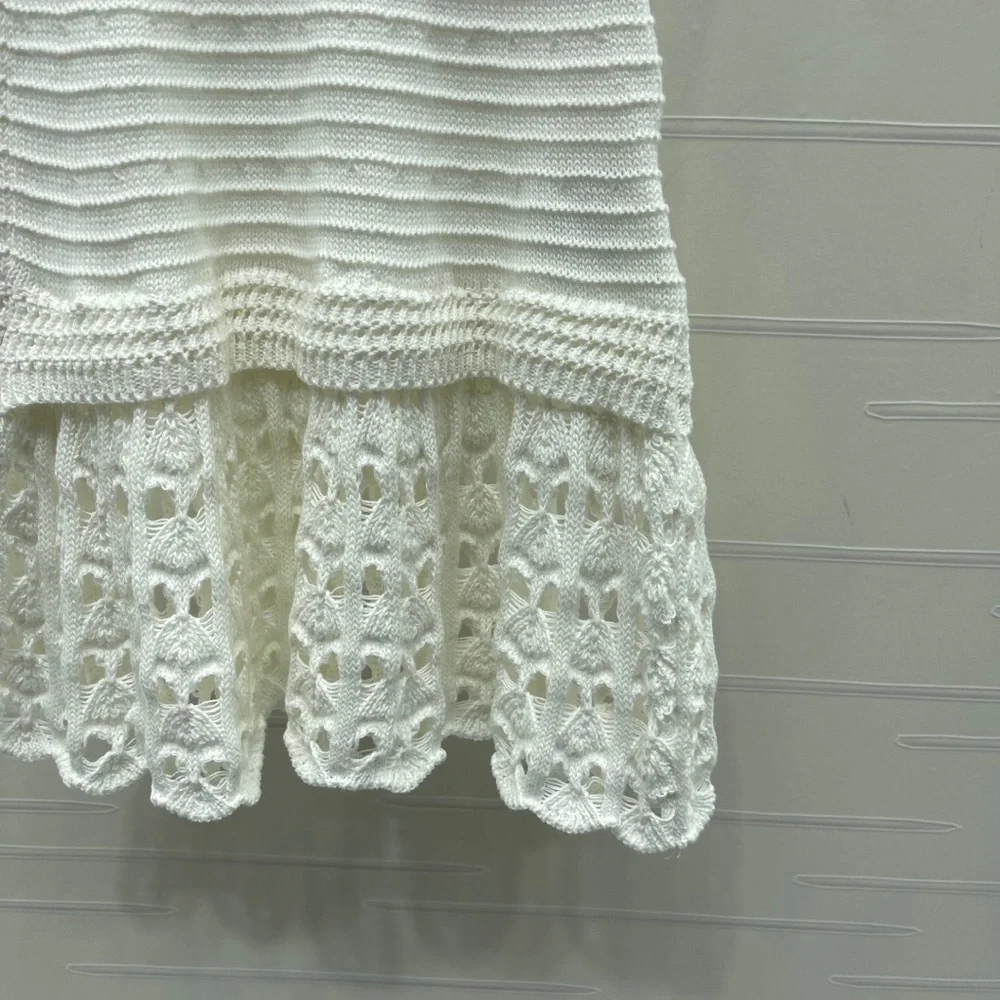 Miu Miu Ivory Crochet Strapless Dress - Picture 6 of 9